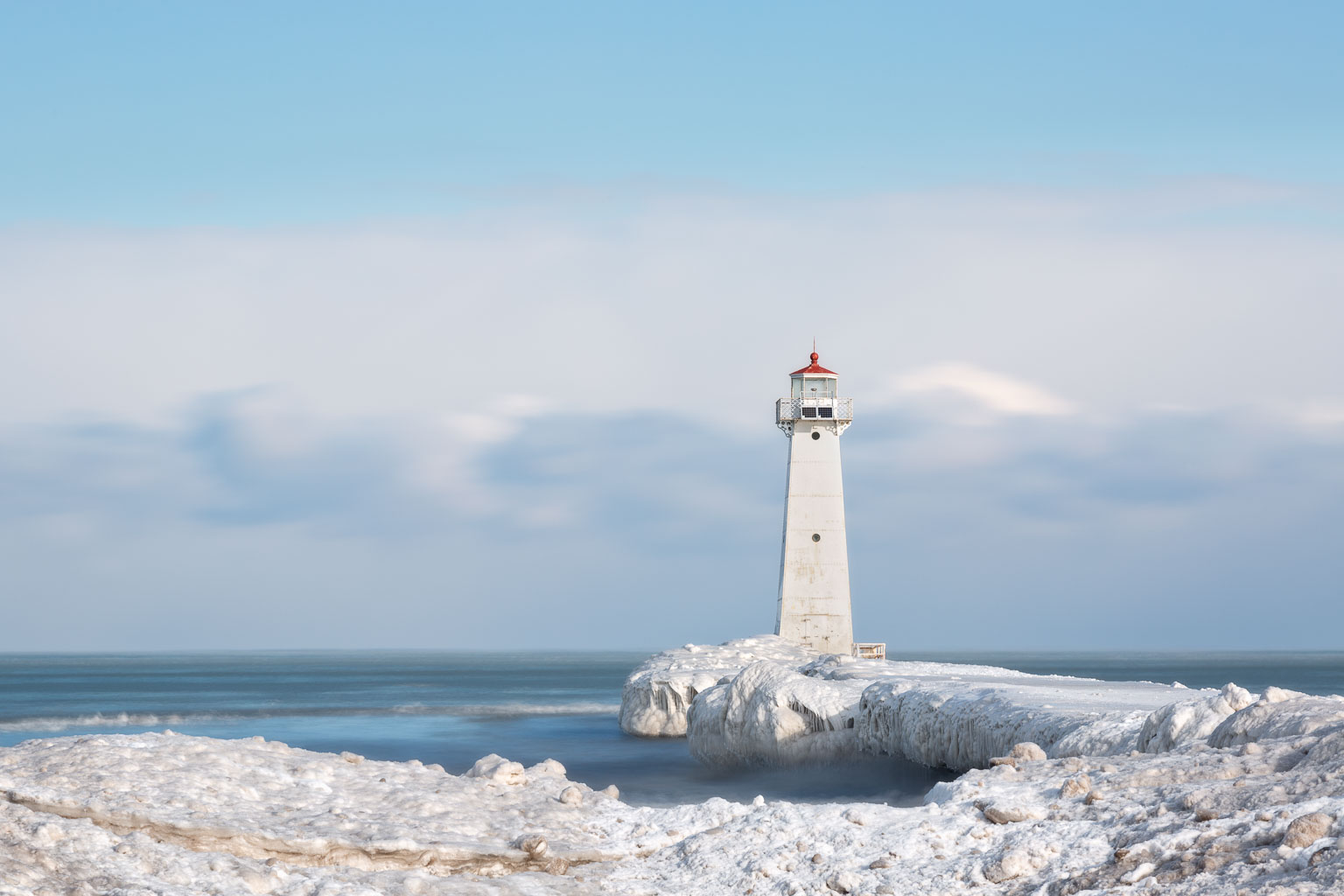 frozen sodus point lighthouse