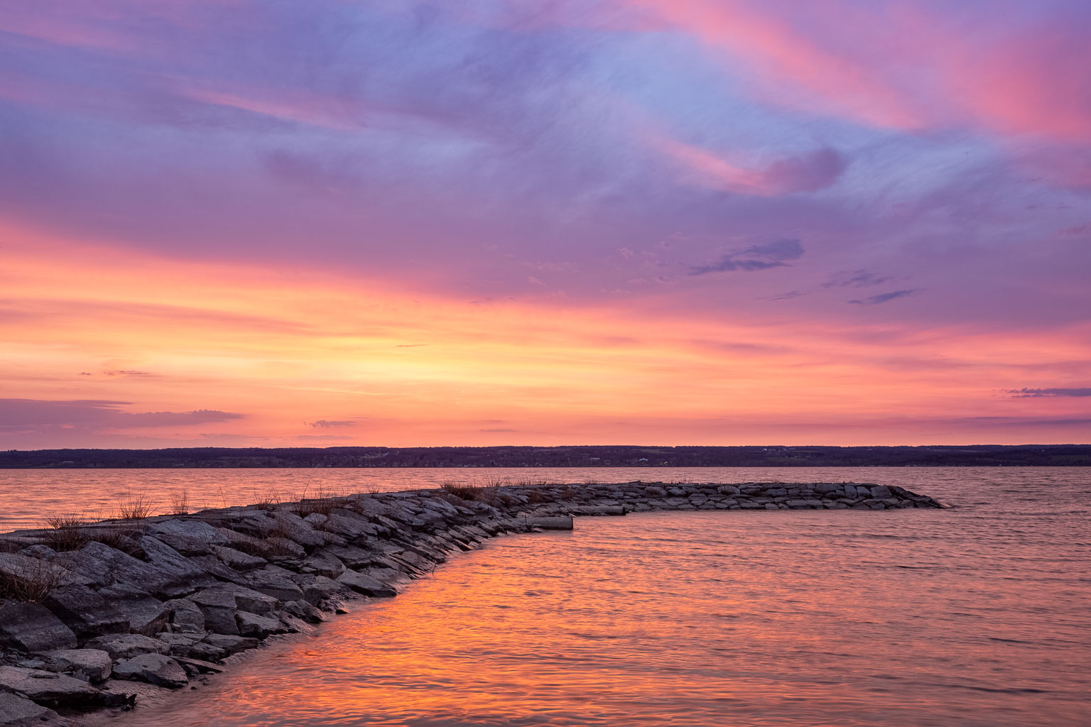 sunrise on lake